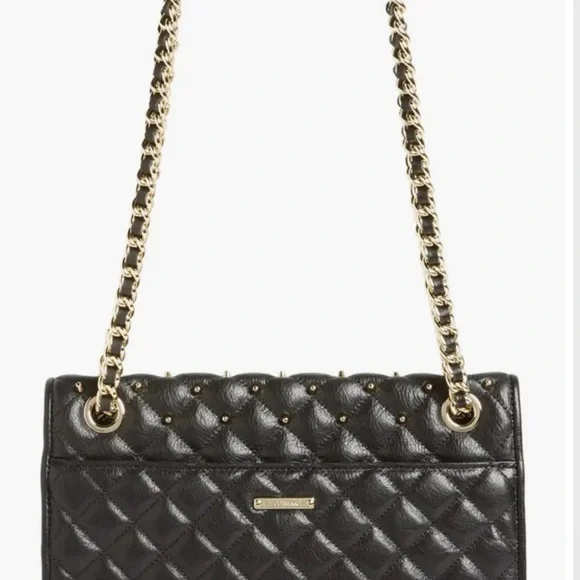 Rebecca Minkoff Quilted Affair Studed Green Chain Shoulder/Crossbody Bag - Picture 8 of 10